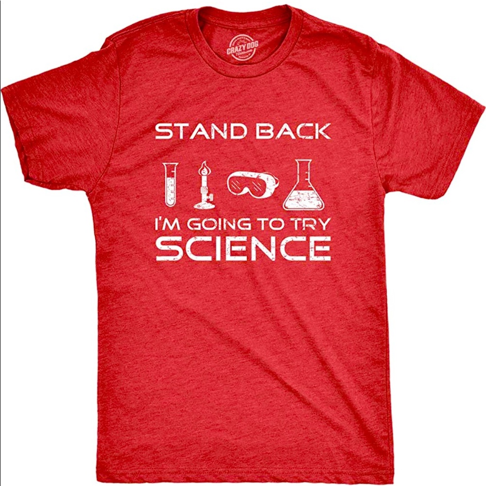 Crazy Dog men’s Size small T-shirt Science/ Chemistry chemist